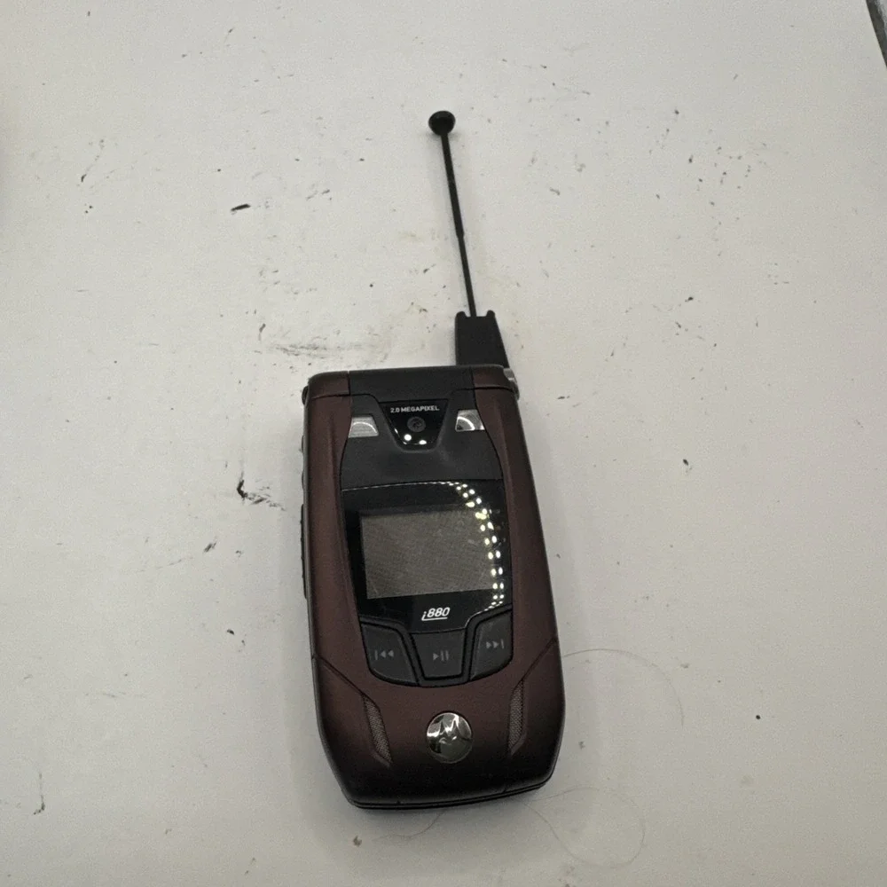Motorola i series i880 - Black ( Nextel ) Very Rare iDEN PTT Flip Phone - READ